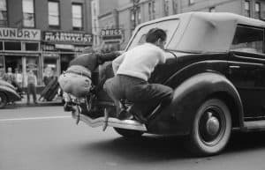 NYC men on cars