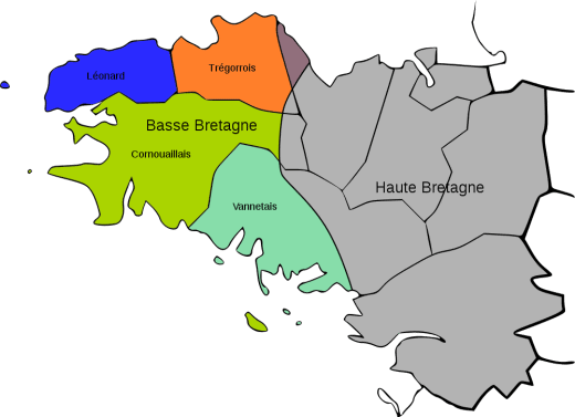 Les différents dialectes bretons