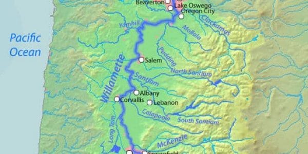 willamette river map