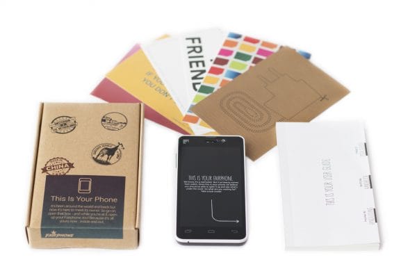 L'engagement de la société est rappelée dans le packaging © Fairphone