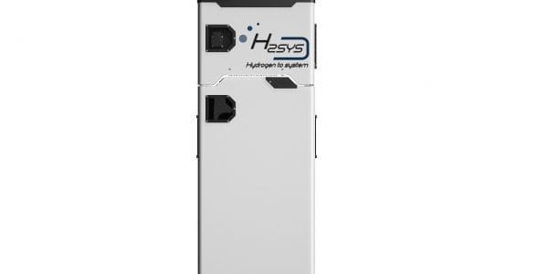 Vue de devant du prototype de groupe électrogène à hydrogène © H2sys Vue de devant du prototype de groupe électrogène à hydrogène © H2sys