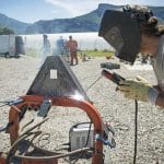 Soudure lors d'un chantier triangle ©Xavier Remongin/Min.Agri.Fr
