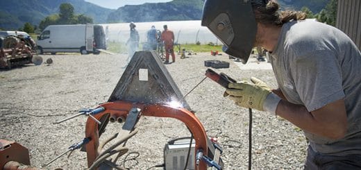 Soudure lors d'un chantier triangle ©Xavier Remongin/Min.Agri.Fr