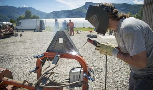 Soudure lors d'un chantier triangle ©Xavier Remongin/Min.Agri.Fr